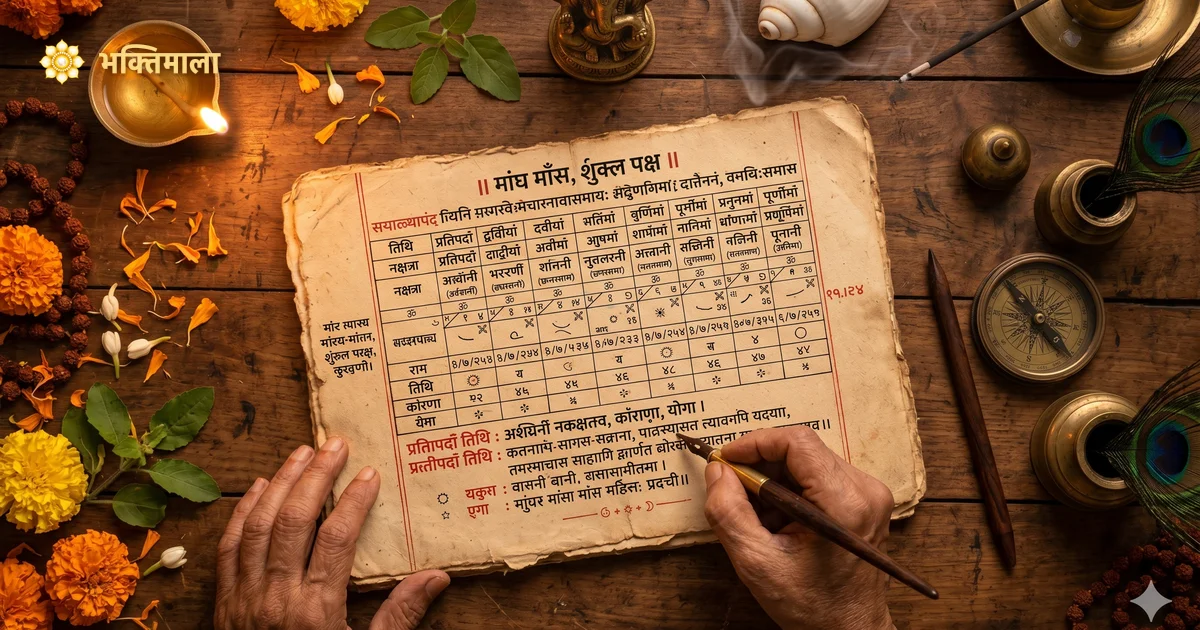 पंचांग समझें: तिथि, नक्षत्र, योग, वार और करण का अर्थ
