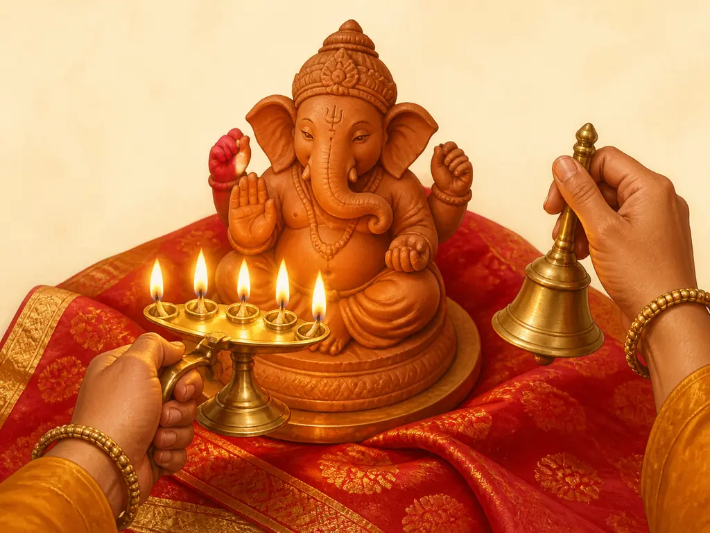 आरती — गणेश पूजा विधि