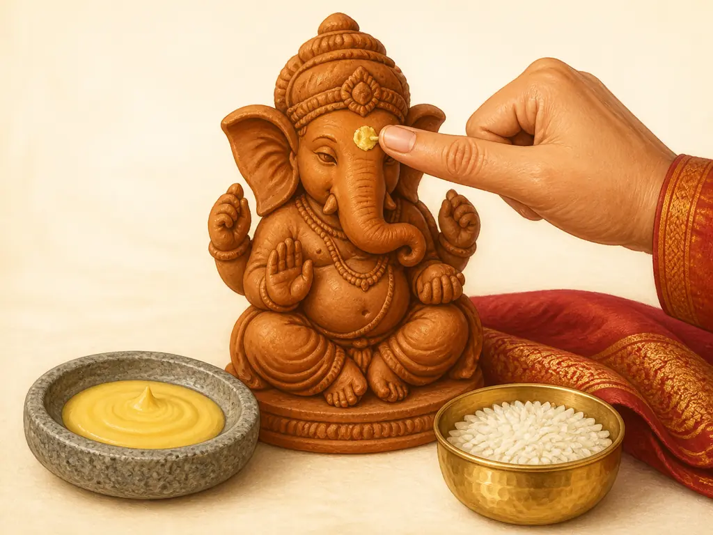 गंध · अक्षत — गणेश पूजा विधि