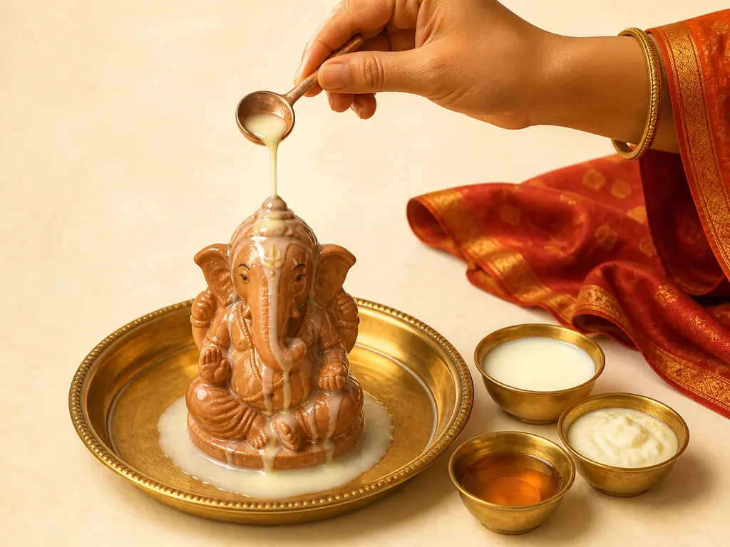 स्नान — गणेश पूजा विधि