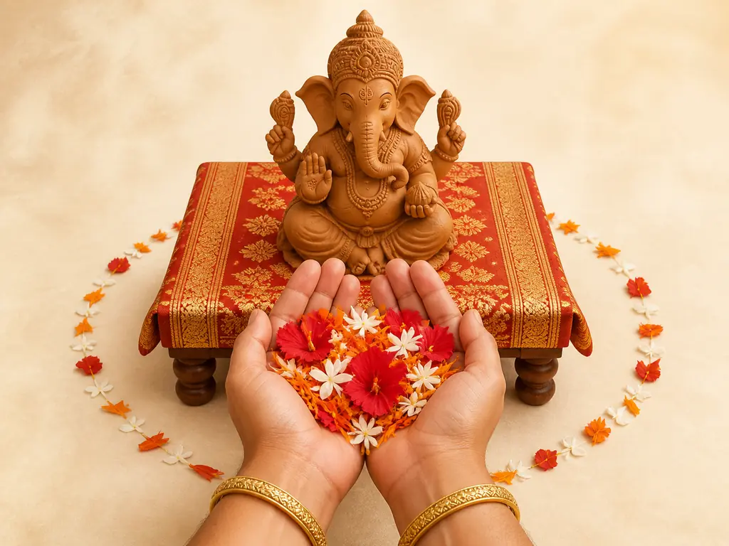 पुष्पांजलि · प्रदक्षिणा — गणेश पूजा विधि